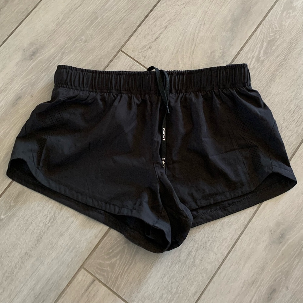 Black running shorts
